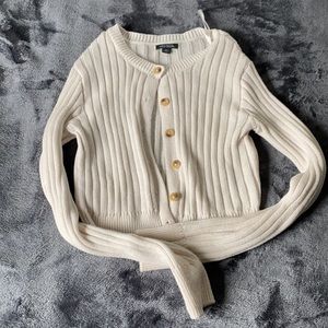 Wild fable cream button up sweater